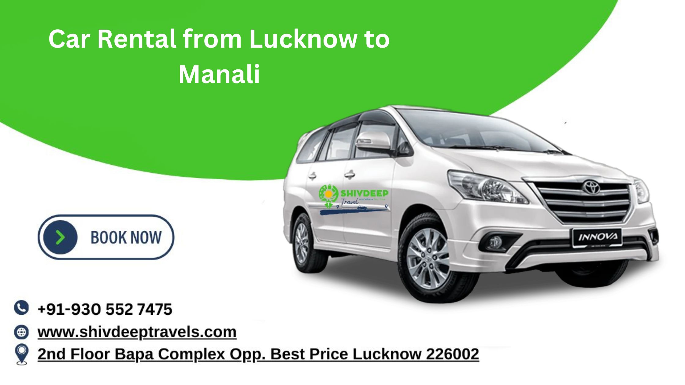 Best Car Rental from Lucknow to Manali