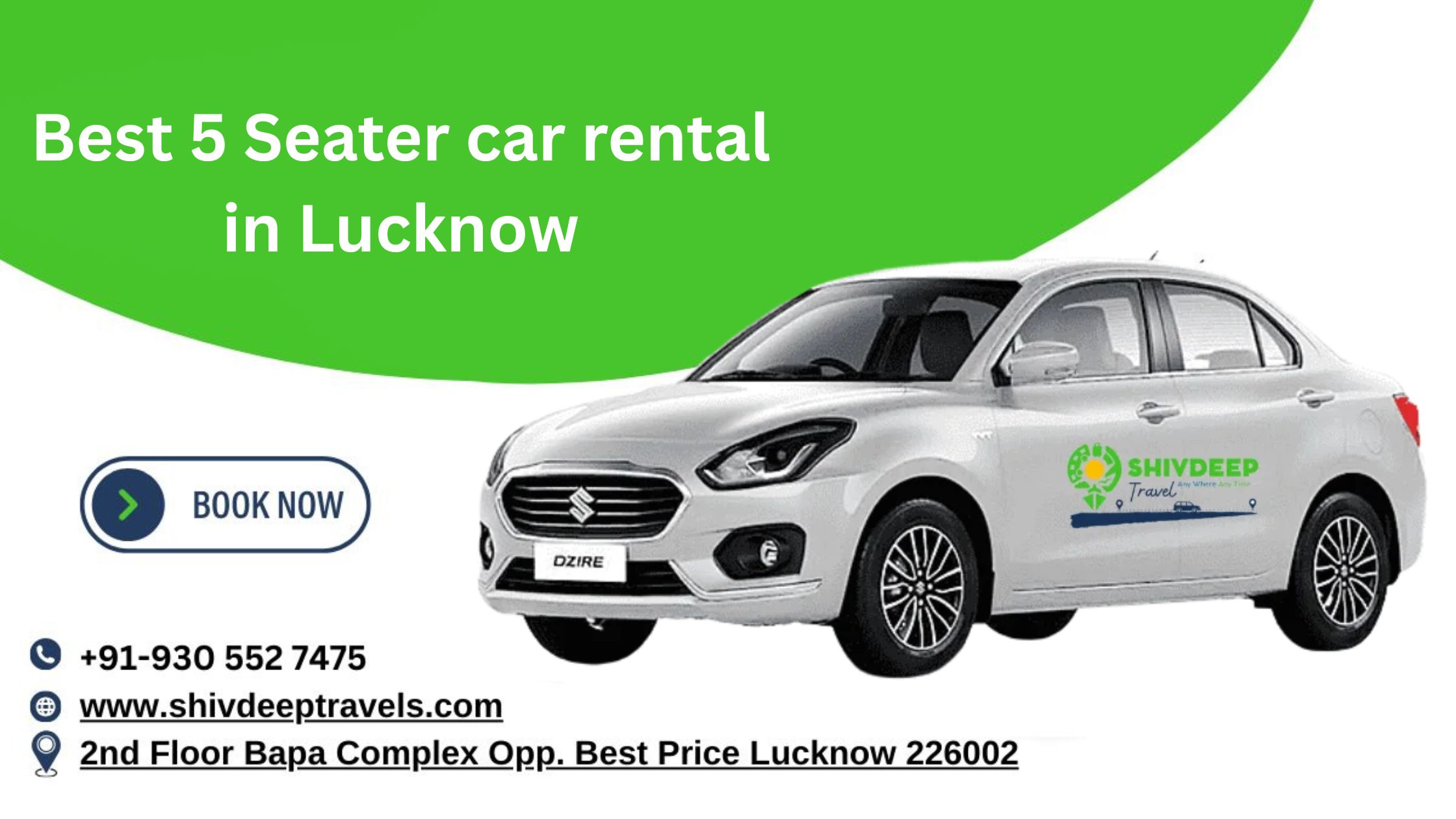 Best 5 Seater Car Rental in Lucknow