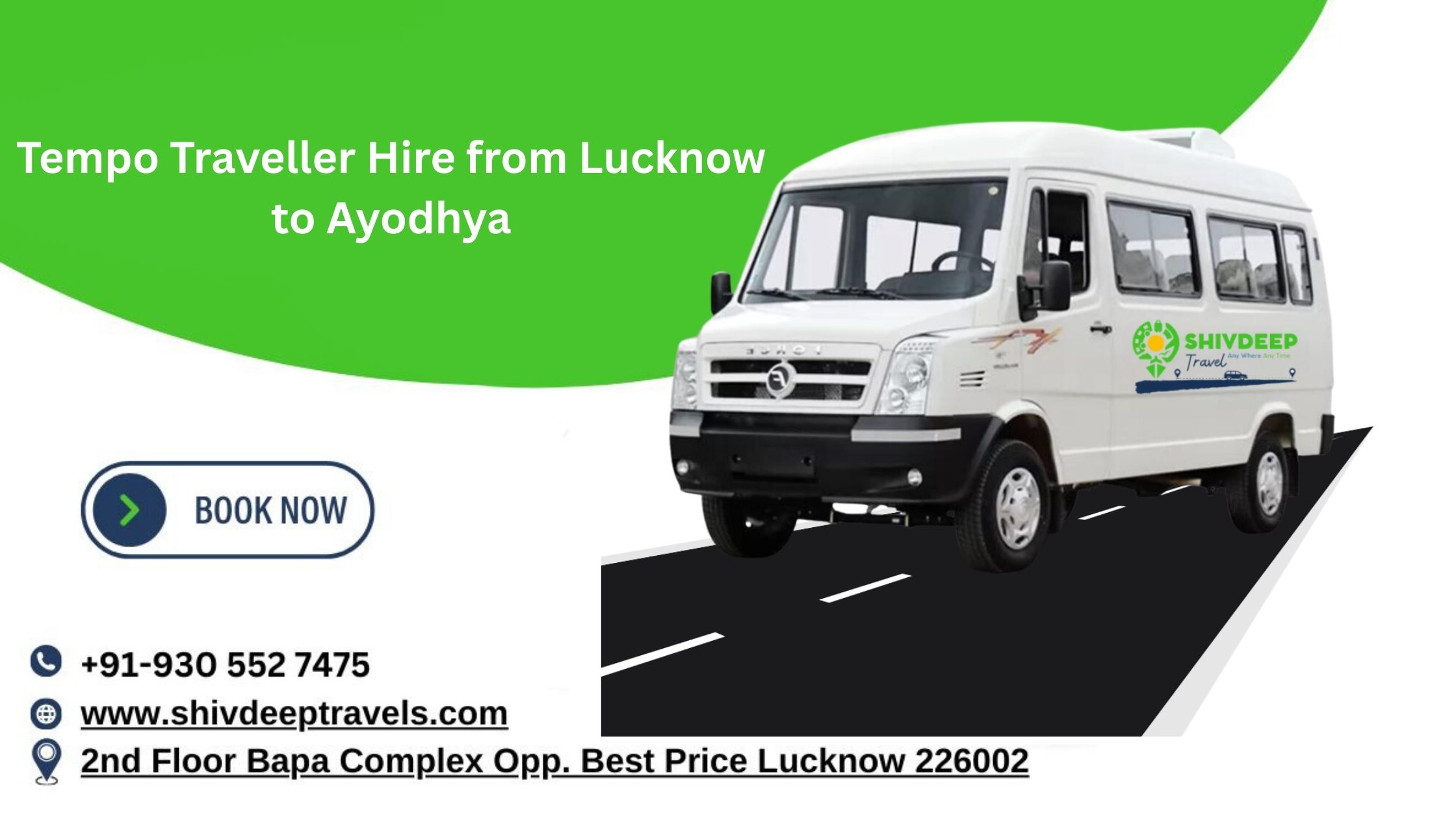 Tempo Traveller on Rent from Lucknow to Ayodhya – Book with Shivdeep Travel