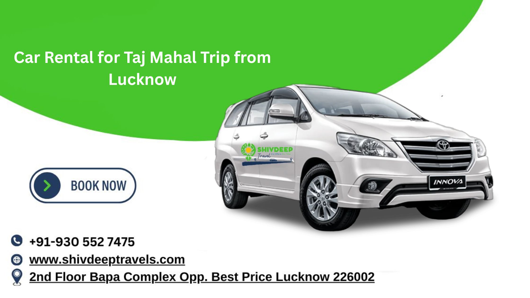 Car Rental for Taj Mahal Trip from Lucknow | Shivdeep Travel